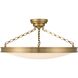 Cameron 1 Light 30 inch Brushed Champagne Brass Semi-Flush Mount Ceiling Light