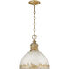 Alison 1 Light 12 inch Vintage Gold Pendant Ceiling Light in Antique Ivory, Medium