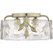 Calla 3 Light 15.13 inch White Gold Flush Mount Ceiling Light