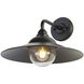 Yep Croma 1 Light 15.5 inch Matte Black Outdoor Wall in Seeded Glass
