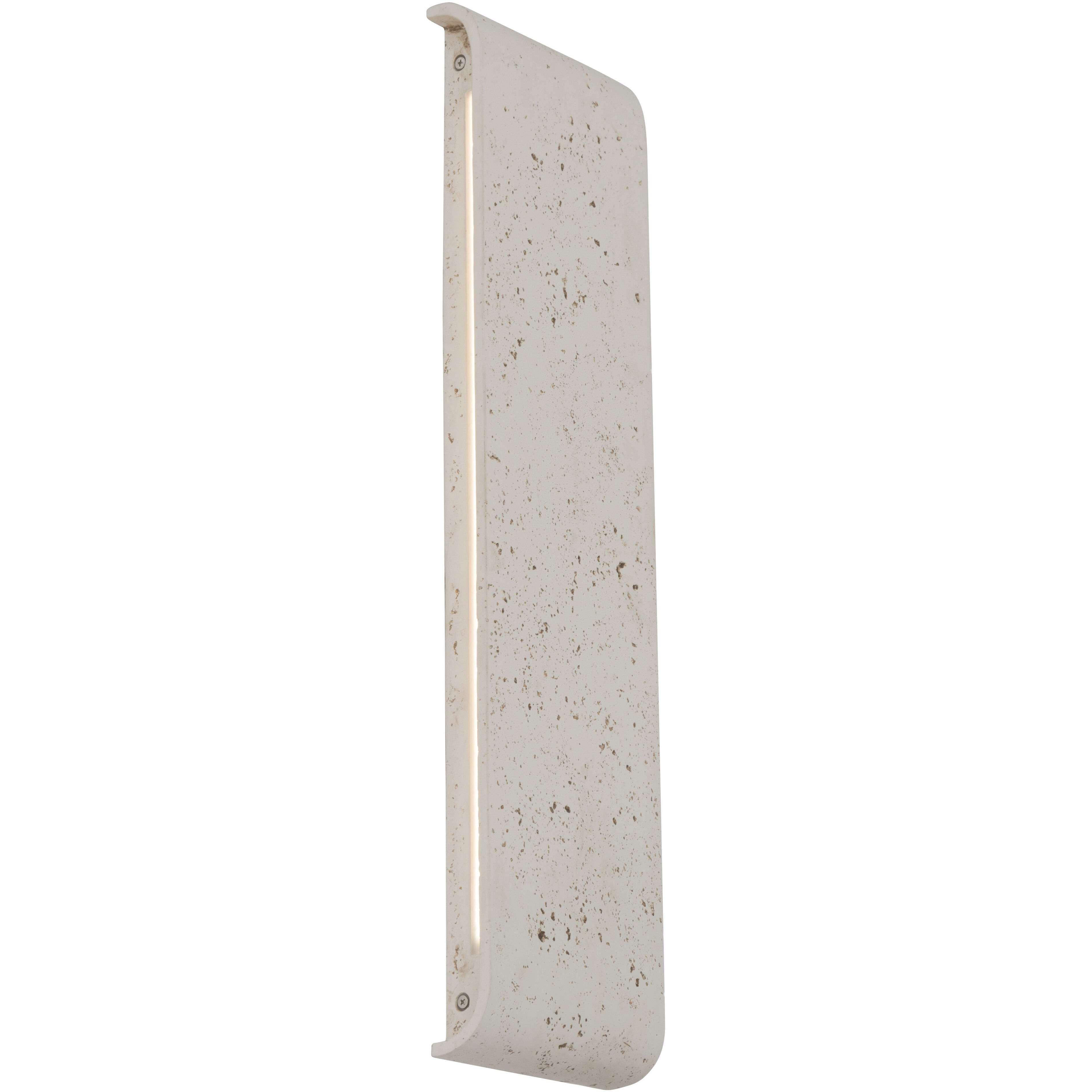 Stela 1 Light 6.25 inch White Travertine Outdoor Wall Light
