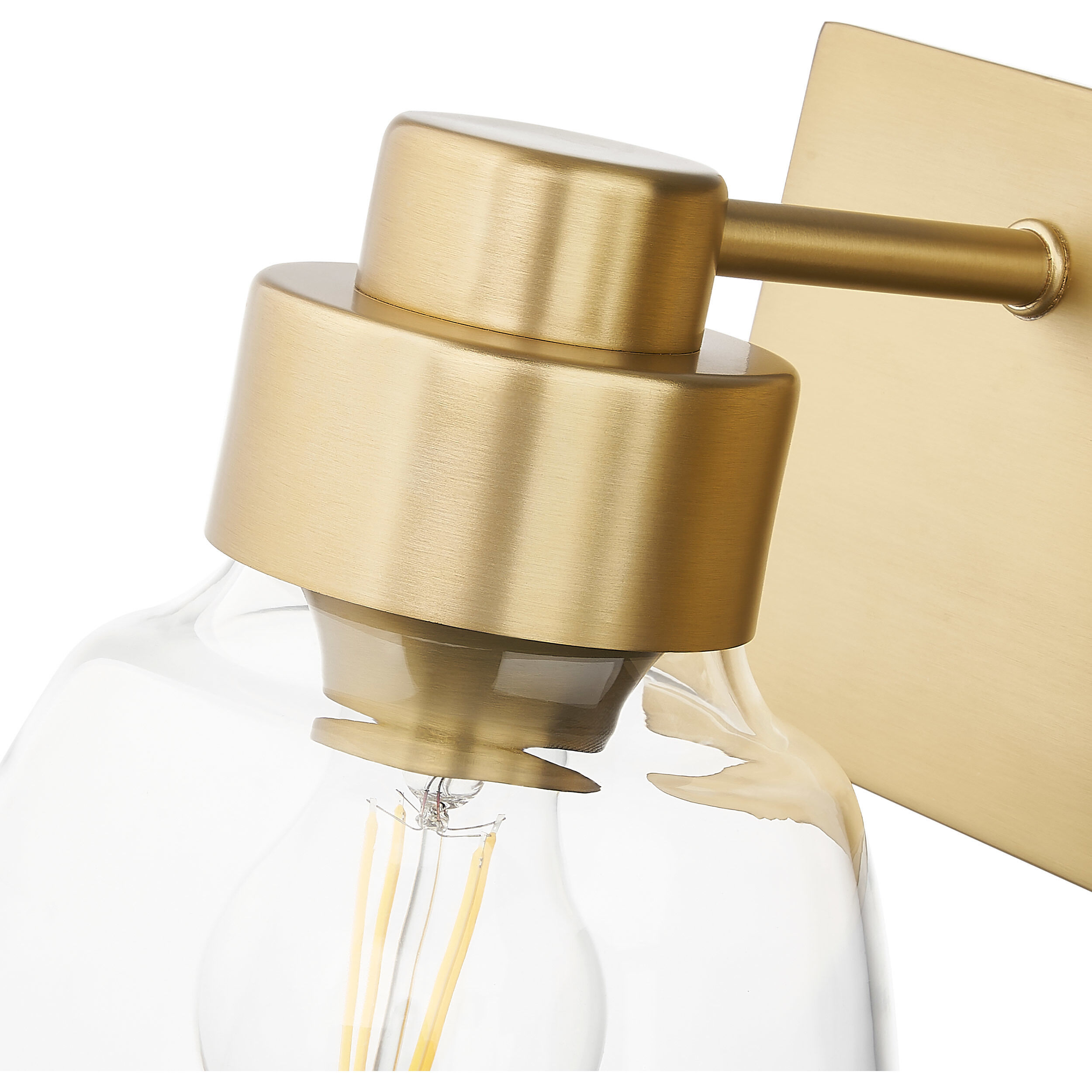 Remy Vanity Wall Light in Brushed Champagne Brass