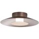 Luma LED 11.75 inch Coffee Silver Flush Mount Ceiling Light in French Gold