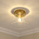 Remy 1 Light 10 inch Brushed Champagne Brass Flush Mount Ceiling Light