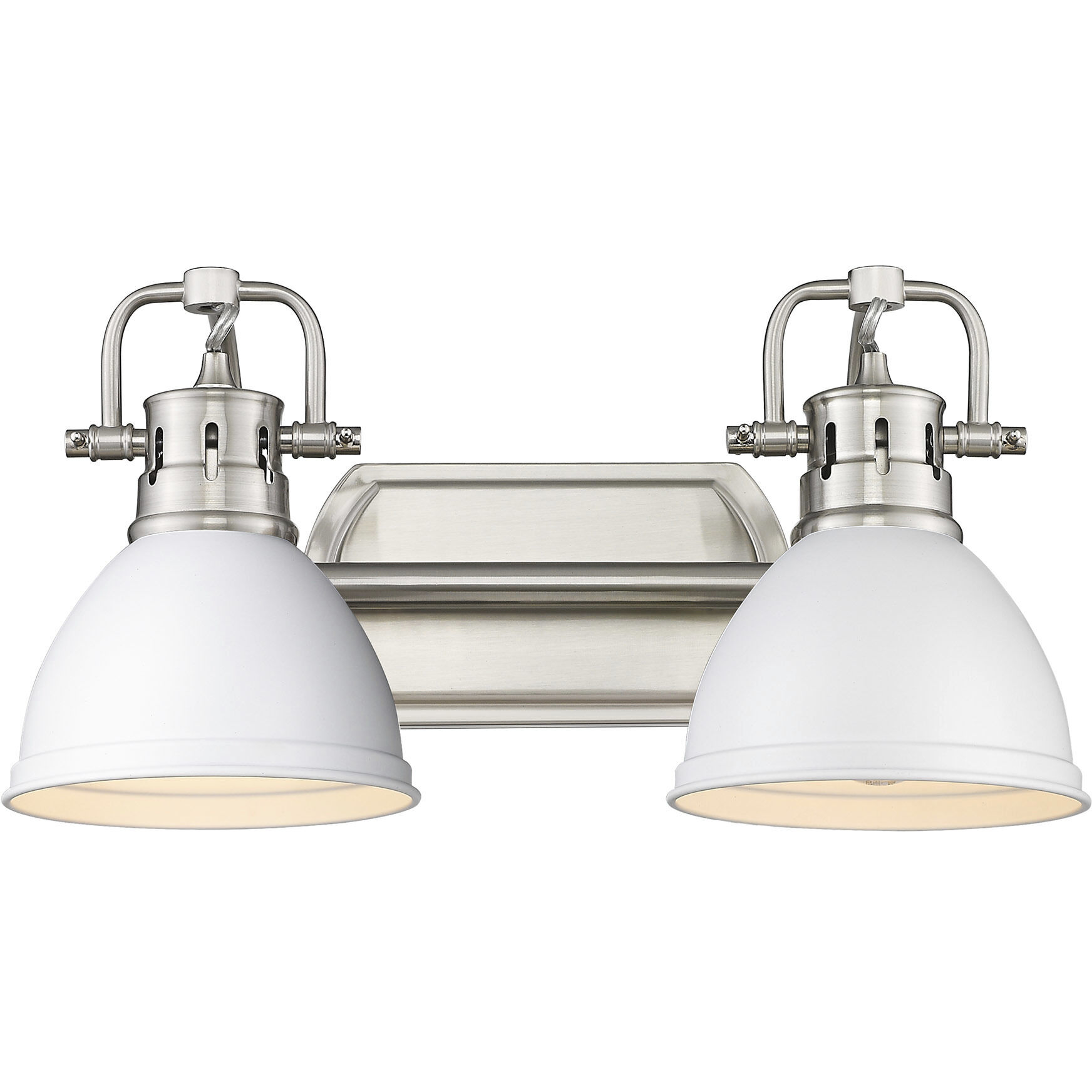 Yep Duncan Vanity Wall Light in Pewter, Matte White