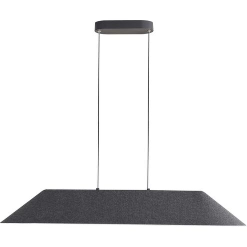 Faroe Linear Pendant Ceiling Light in Flecked Black/Grey