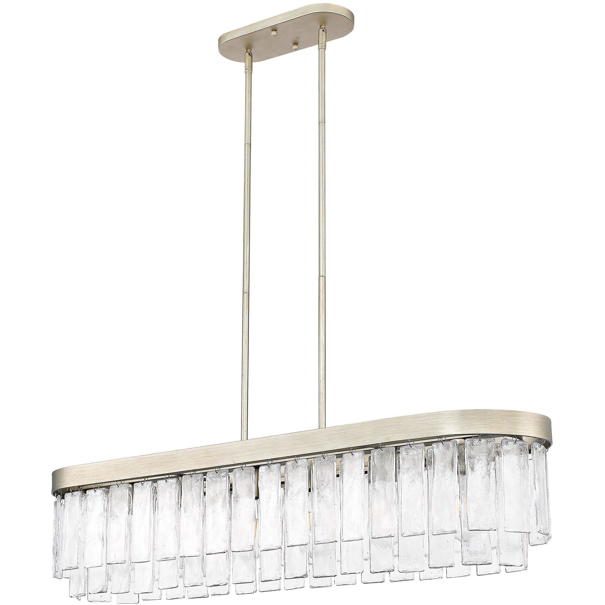 Ciara Island Light Ceiling Light in White Gold