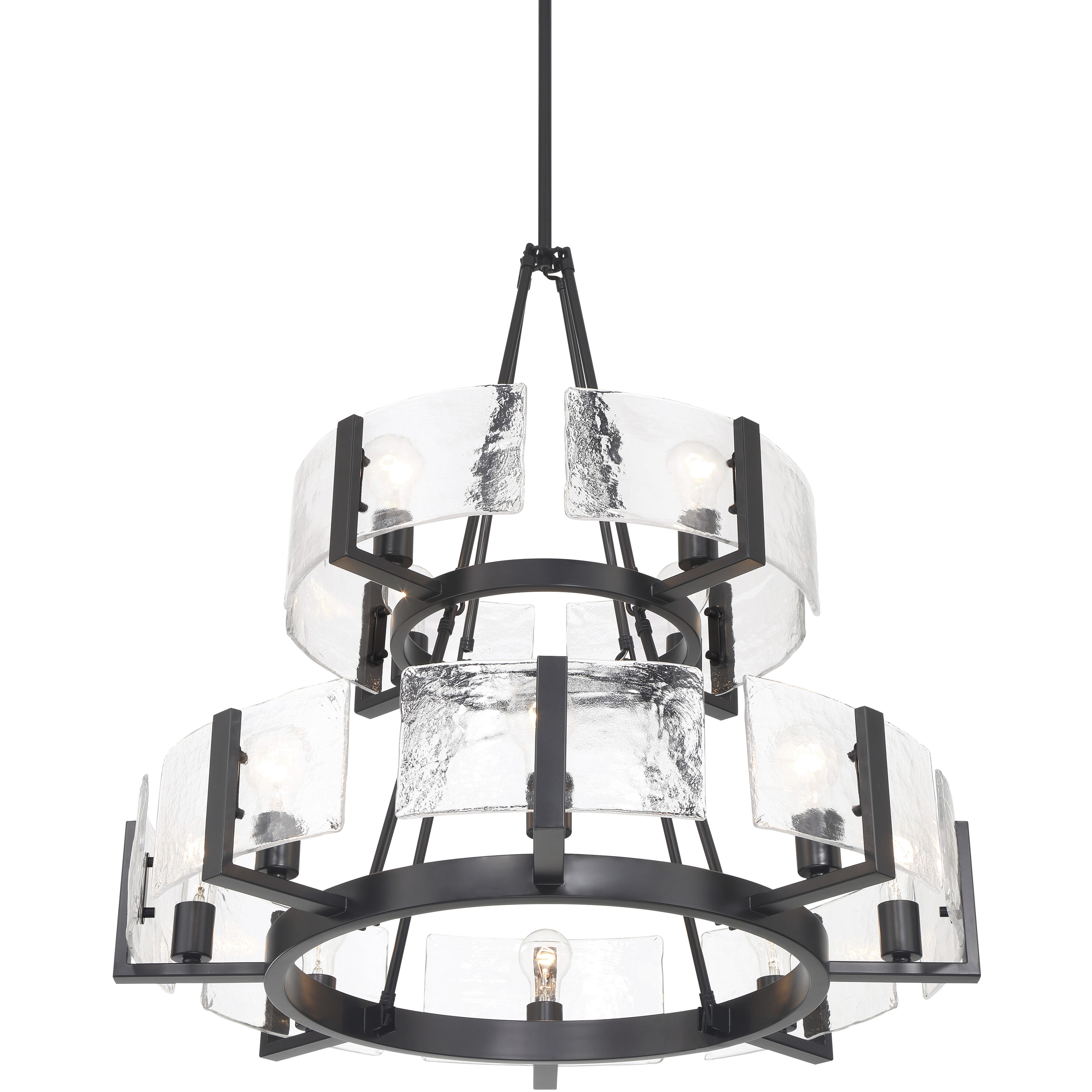 Aenon 12 Light 32 inch Matte Black Chandelier Ceiling Light