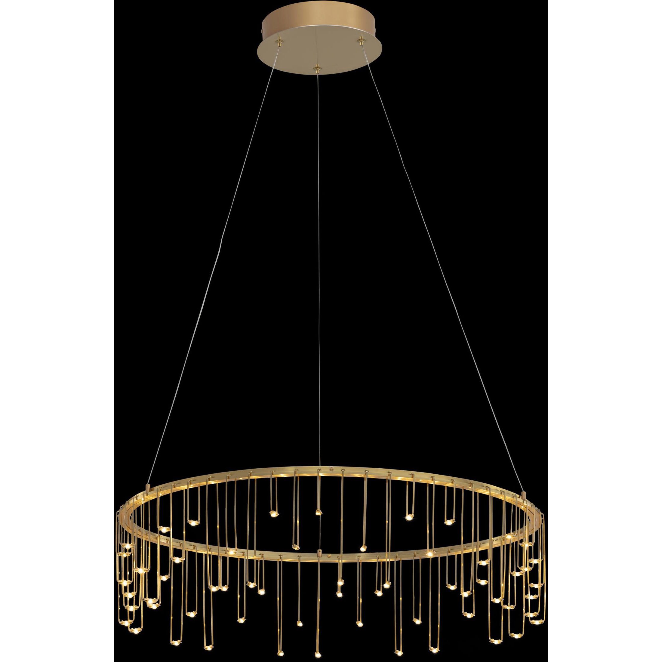 Lucerna 25.63 inch 29.46 watt Stainless Steel Gold Chandelier Ceiling Light