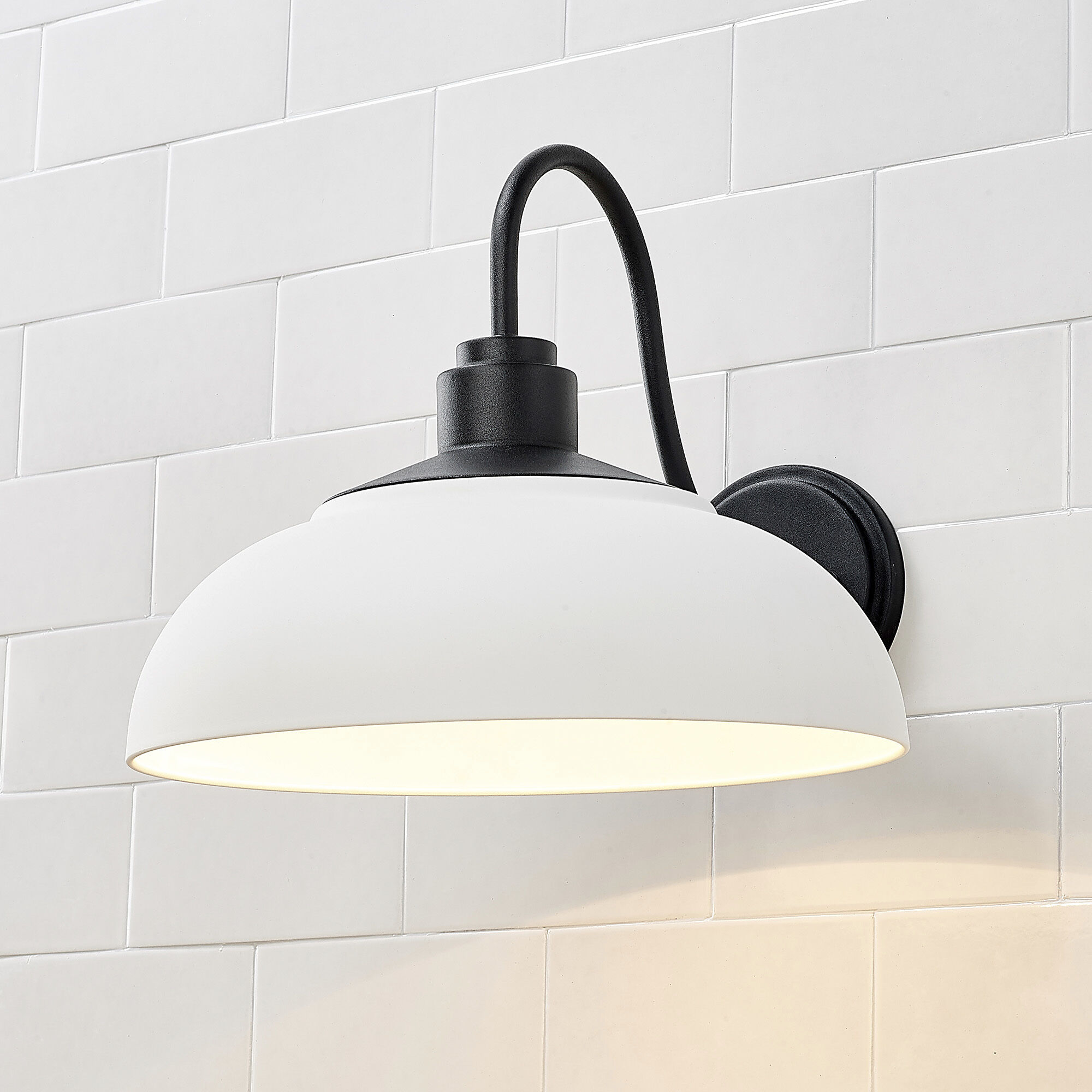 Yep Levitt 1 Light 17.88 inch Natural Black Outdoor Wall in Natural White