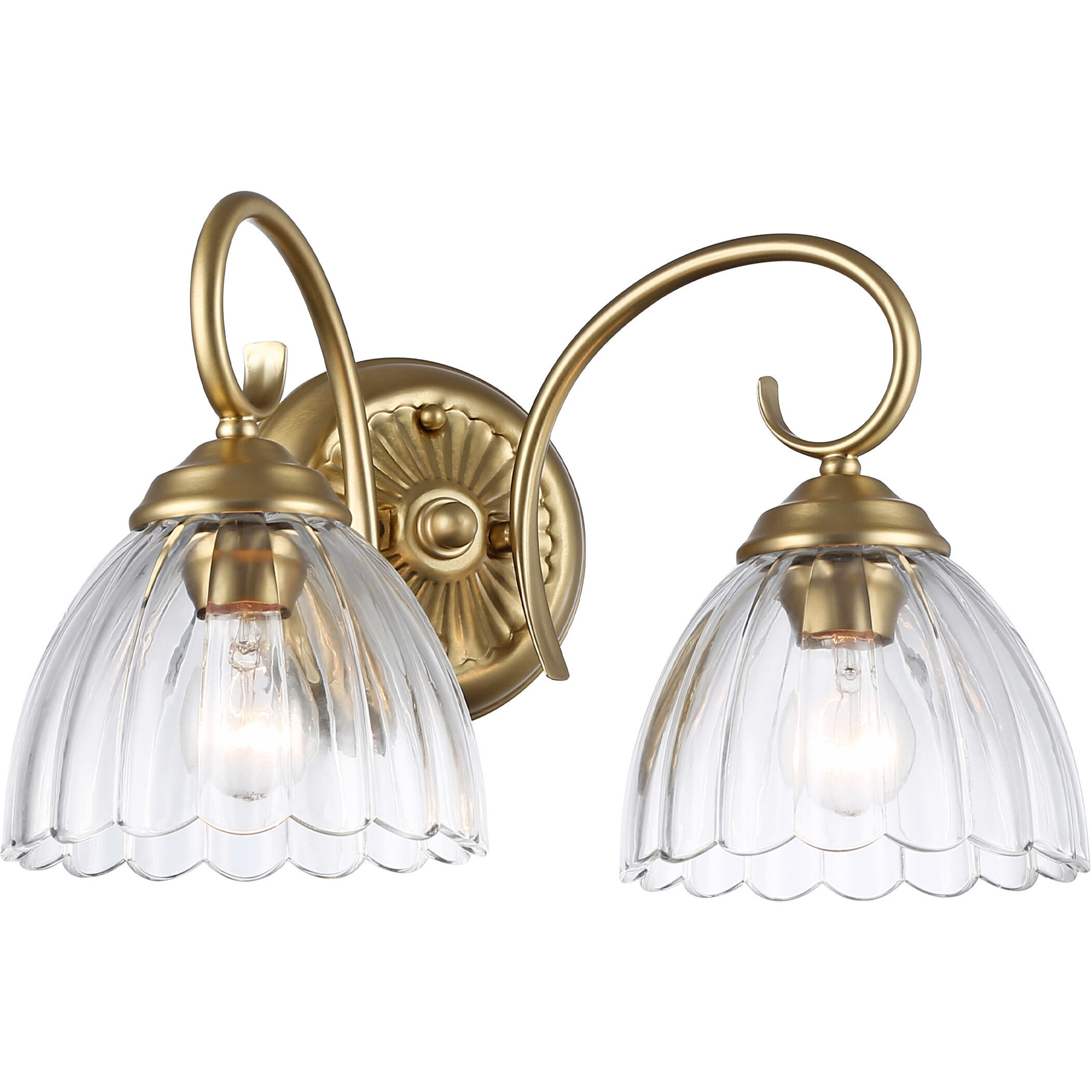 Audra Vanity Wall Light in Brushed Champagne Brass