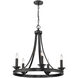 Saldano 27.5 inch 60.00 watt Matte Black Chandelier Ceiling Light