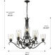 Parrish 30.5 inch 60.00 watt Matte Black Chandelier Ceiling Light, Large