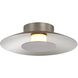 Luma LED 11.75 inch Sand Nickel Flush Mount Ceiling Light in Coffee Silver