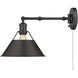 Yep Orwell 1 Light 10 inch Matte Black Swing Arm Wall Lamp Wall Light in Rubbed Bronze, Adjustable
