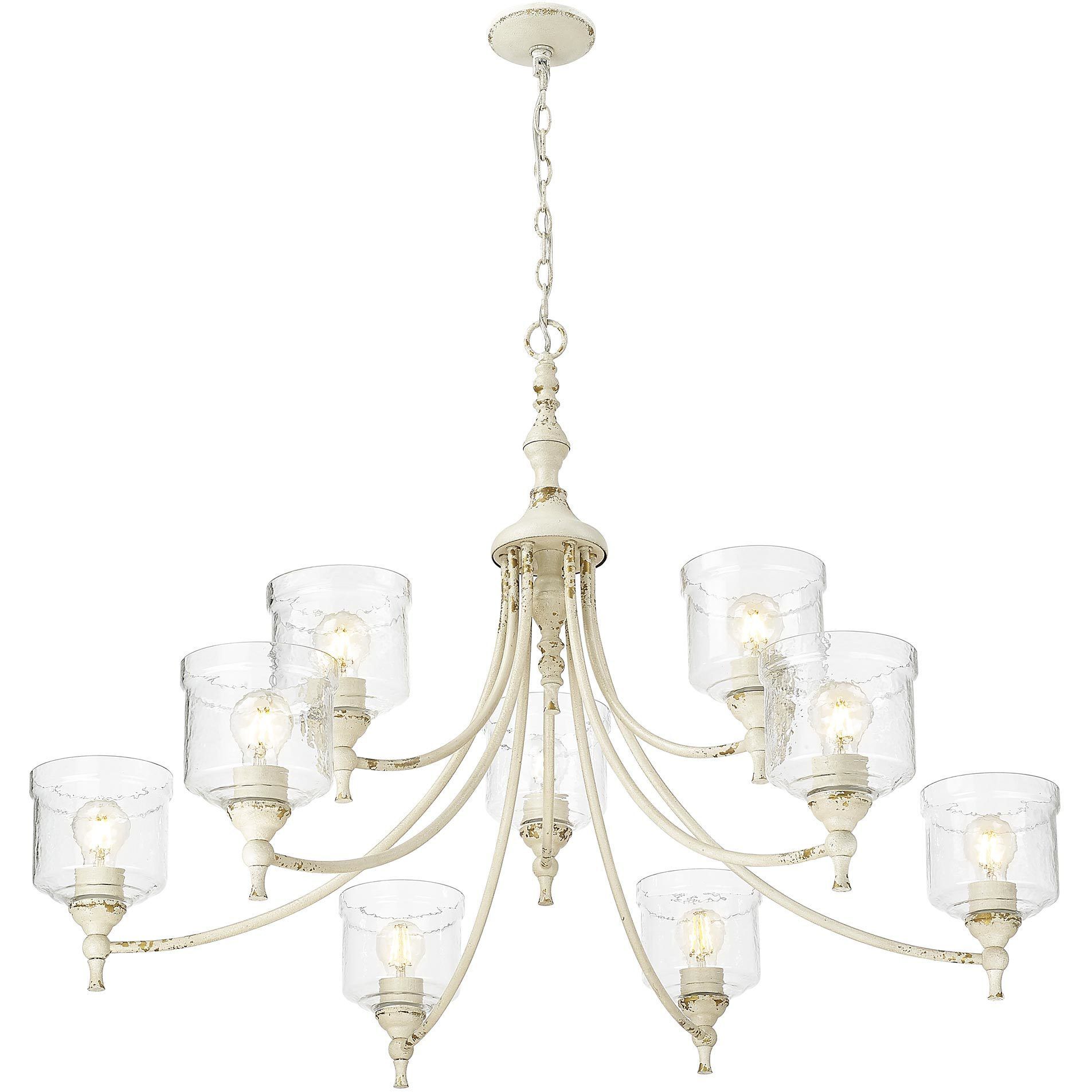 Keating 9 Light 44 inch Antique Ivory Chandelier Ceiling Light