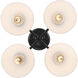Dorinda 4 Light 18 inch Matte Black Semi-Flush Mount Ceiling Light