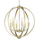 Colson 6 Light 26 inch Olympic Gold Chandelier Ceiling Light in No Shade