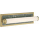 Yep Stratum 1 Light 17.5 inch Brushed Champagne Brass with Persian Green Marble Vanity Light Wall Light