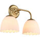 Dorinda 2 Light 16.25 inch Brushed Champagne Bronze Vanity Light Wall Light