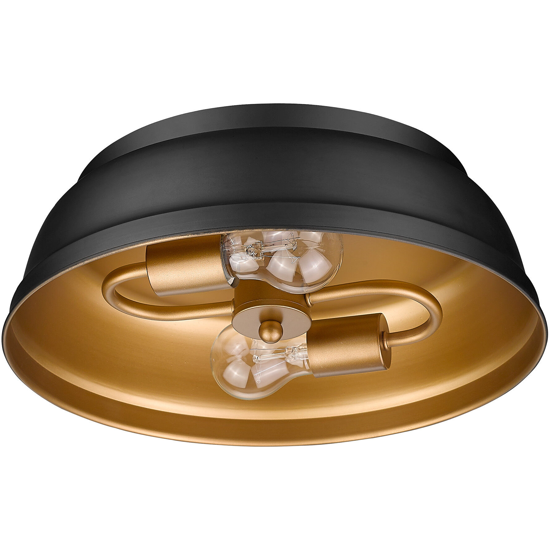 Rebel 2 Light 13.75 inch Matte Black Flush Mount Ceiling Light