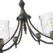 Keating 6 Light 33.5 inch Antique Black Iron Chandelier Ceiling Light