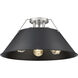 Yep Orwell 3 Light 18.75 inch Pewter Flush Mount Ceiling Light in Matte Black
