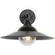 Yep Croma 1 Light 15.5 inch Matte Black Outdoor Wall in Seeded Glass