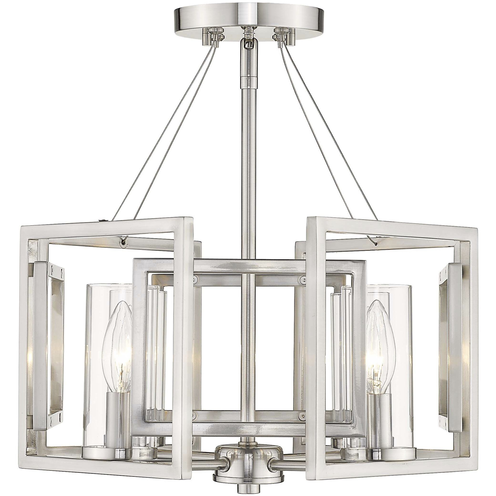 Marco 4 Light 16 inch Pewter Semi-Flush Mount Ceiling Light, Convertible