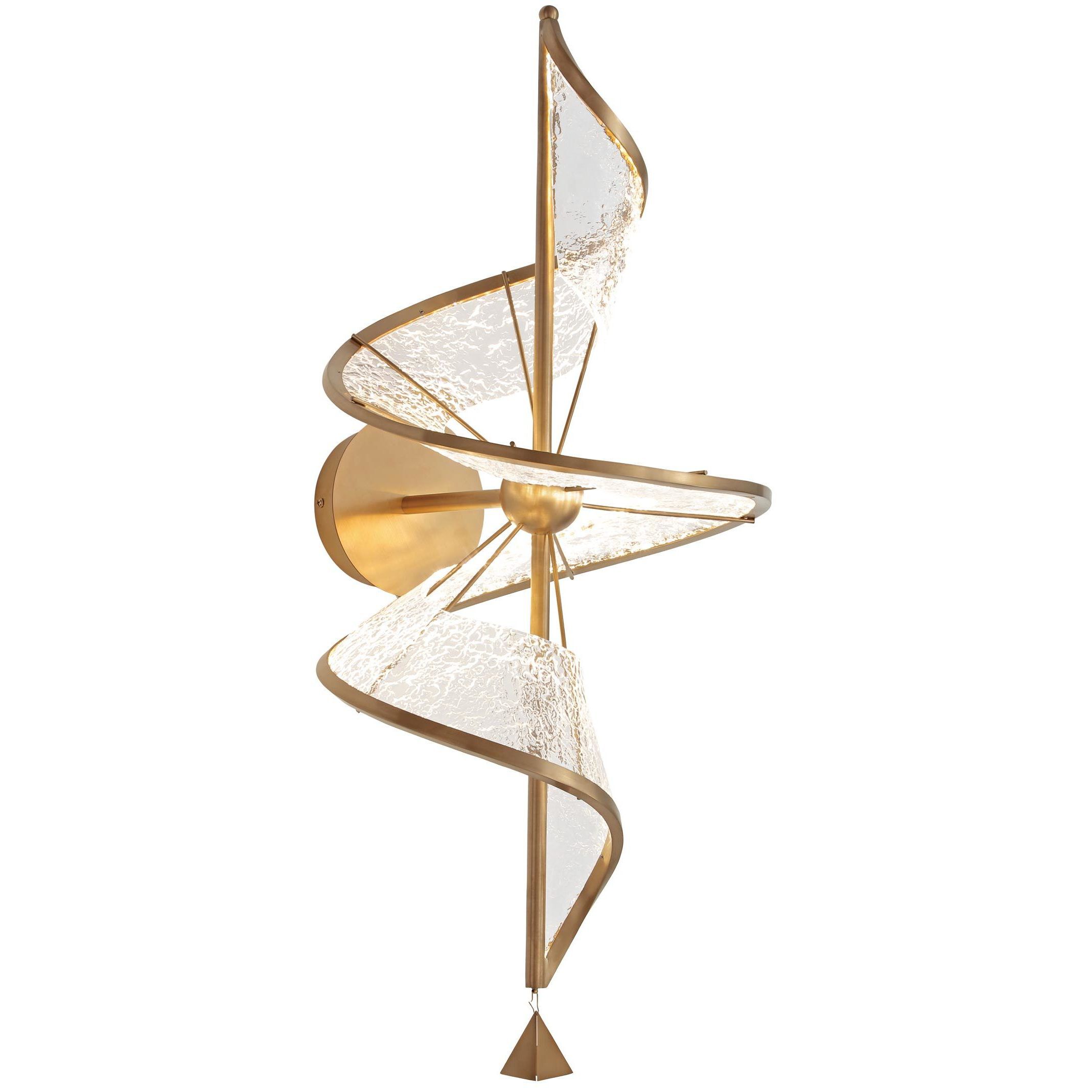 Ziva Aurora LED 13 inch Brushed Champagne Wall Sconce Wall Light