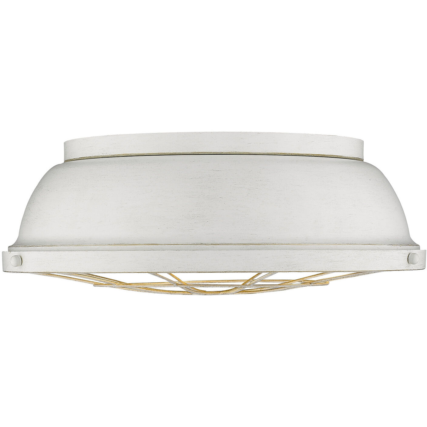 Bartlett 3 Light 16.5 inch French White Flush Mount Ceiling Light, Damp