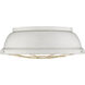 Bartlett 3 Light 16.5 inch French White Flush Mount Ceiling Light, Damp