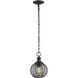Calypso 1 Light 7.63 inch Matte Black Mini Pendant Ceiling Light
