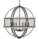 Roost 32.63 inch 60.00 watt Matte Black Chandelier Ceiling Light, Large