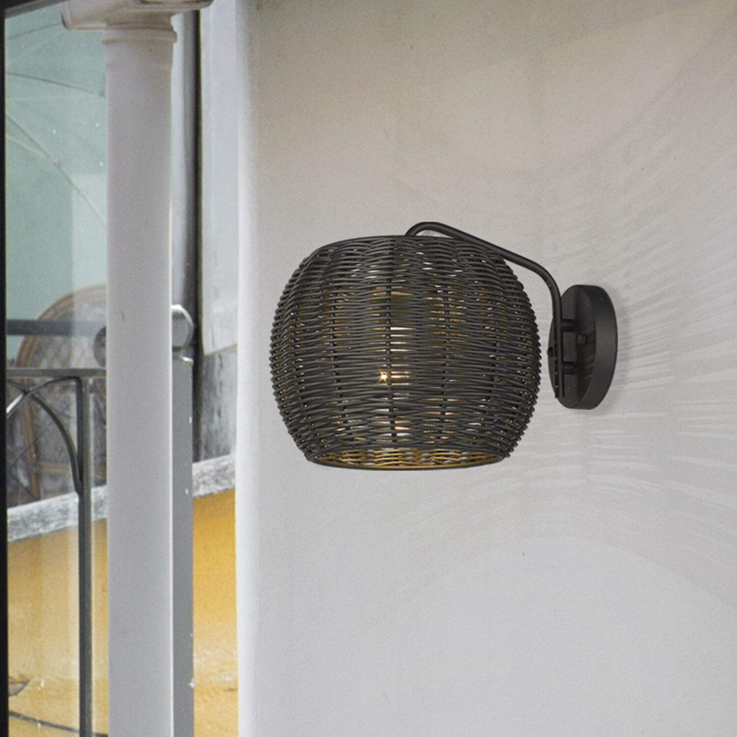 Vail 1 Light 12.38 inch Natural Black Outdoor Wall