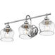 Daphne 3 Light 24 inch Chrome Bath Vanity Light Wall Light
