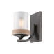 Chatham 1 Light 8 inch Gunmetal Bronze Bath Vanity Wall Light 