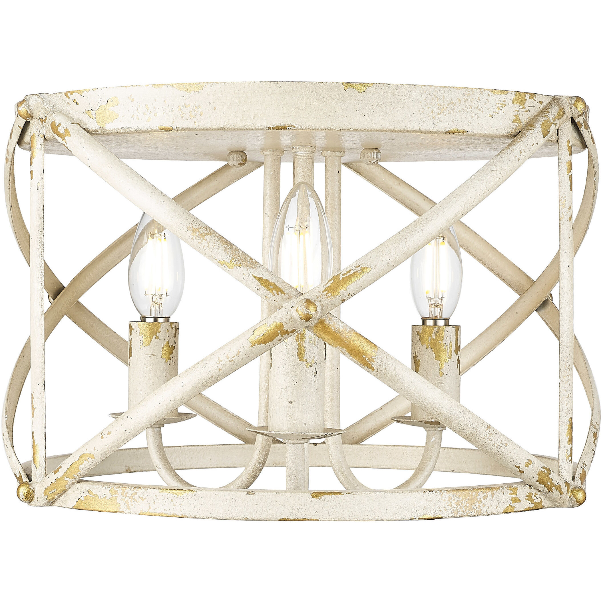 Alcott 3 Light 15.00 inch Flush Mount