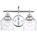 Daphne 2 Light 15.13 inch Chrome Vanity Light Wall Light