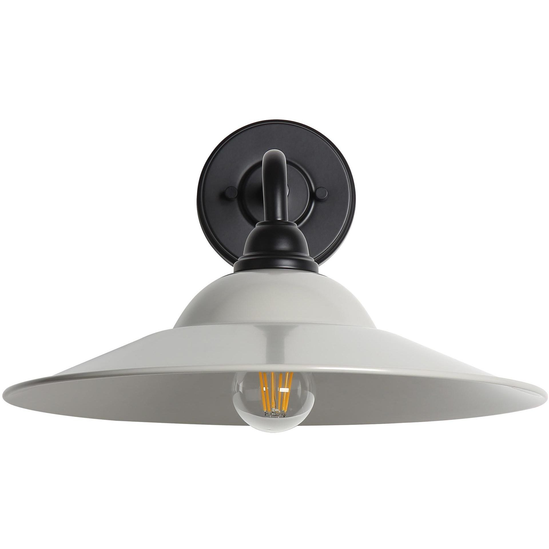 Yep Croma 1 Light 15.5 inch Matte Black Outdoor Wall in No Glass, Warm Gray