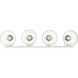 Hines 4 Light 34.5 inch Chrome Bath Vanity Light Wall Light in Seeded Glass