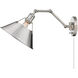 Orwell 1 Light 10 inch Pewter Articulating Wall Sconce Wall Light, Adjustable