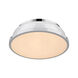 Duncan 2 Light 14 inch Chrome Flush Mount Ceiling Light in White, Damp