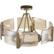 Aenon 4 Light 22 inch Brushed Champagne Brass Semi-Flush Mount Ceiling Light