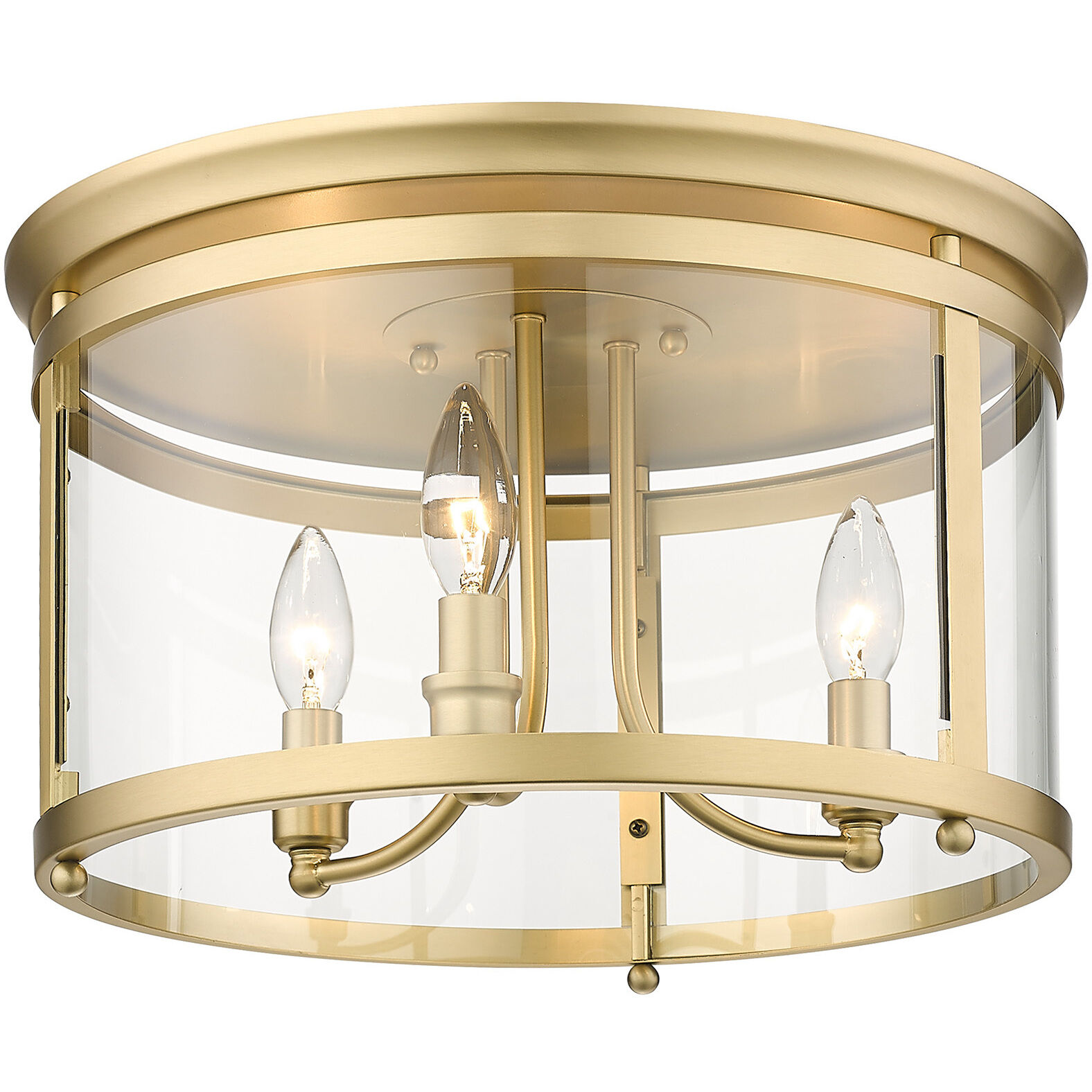 Payton 3 Light 14.75 inch Chrome Flush Mount Ceiling Light