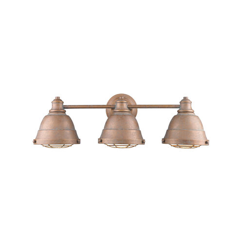 Bartlett 3 Light 24 inch Copper Patina Bath Vanity Wall Light