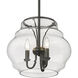 Annette 3 Light 14 inch Matte Black Pendant Ceiling Light