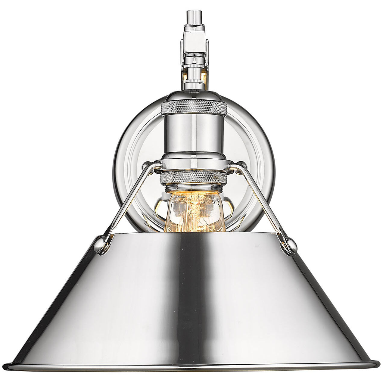 Yep Orwell 1 Light 10 inch Chrome Wall Sconce Wall Light, Damp