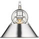 Yep Orwell 1 Light 10 inch Chrome Wall Sconce Wall Light, Damp