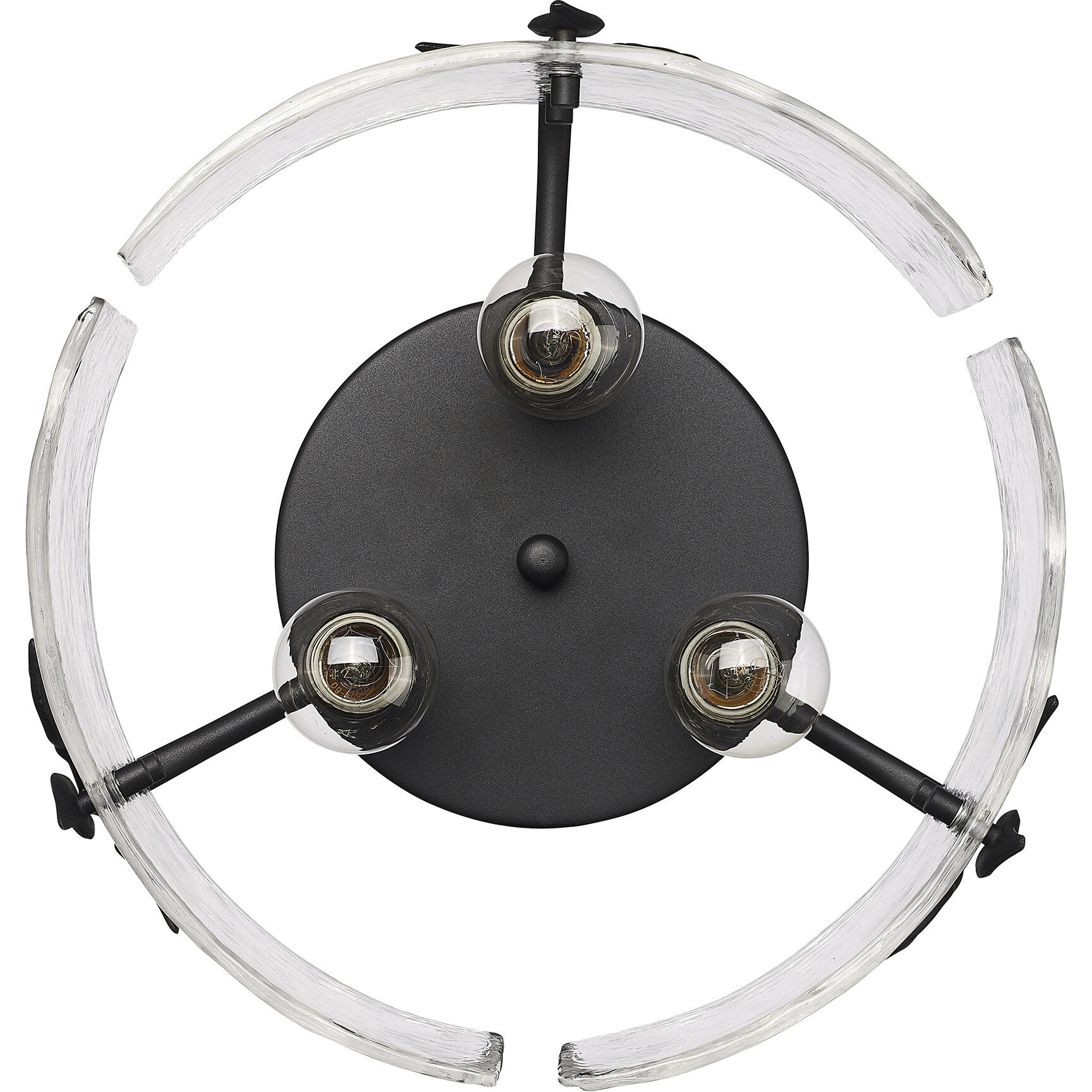 Calla 3 Light 15.13 inch Natural Black Flush Mount Ceiling Light